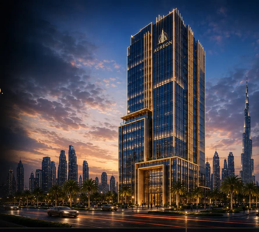 Aureon Tower under construction, from raft foundation to handover